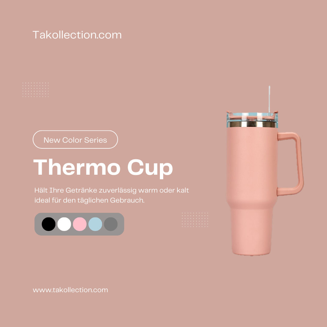 Hochwertiger Thermobecher im Nordic-Stil – 1 Liter