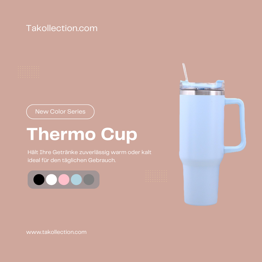 Hochwertiger Thermobecher im Nordic-Stil – 1 Liter