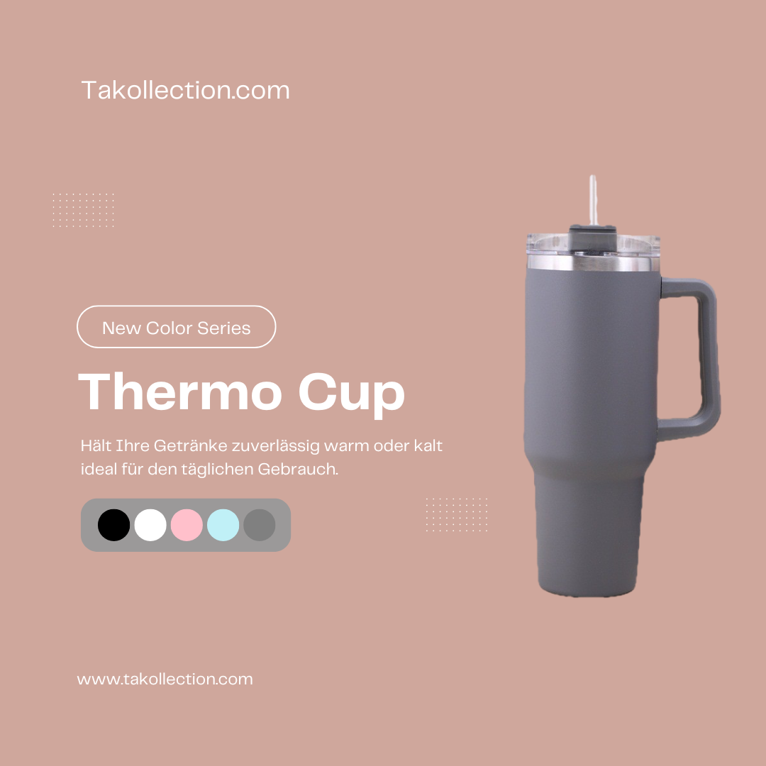 Hochwertiger Thermobecher im Nordic-Stil – 1 Liter