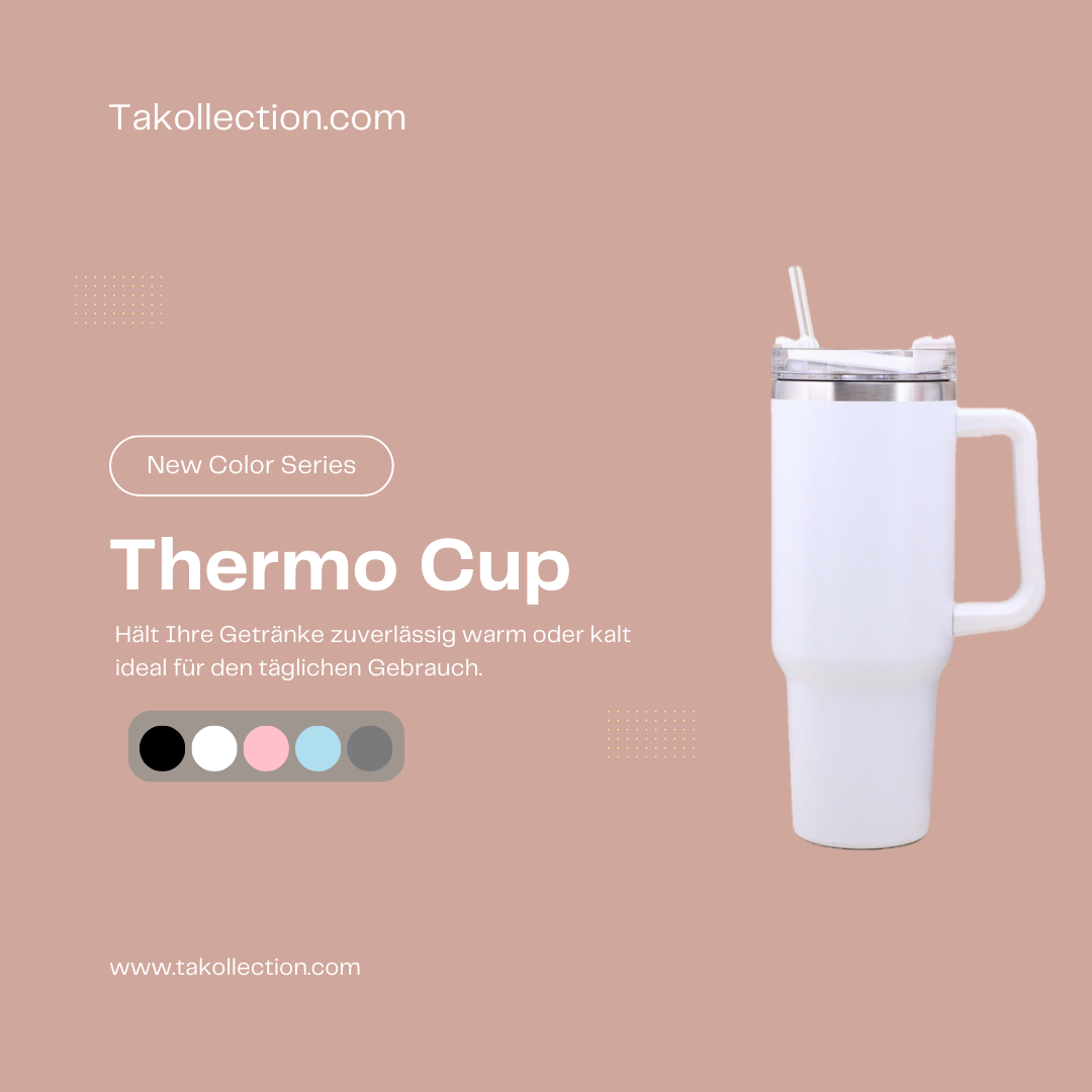 Hochwertiger Thermobecher im Nordic-Stil – 1 Liter