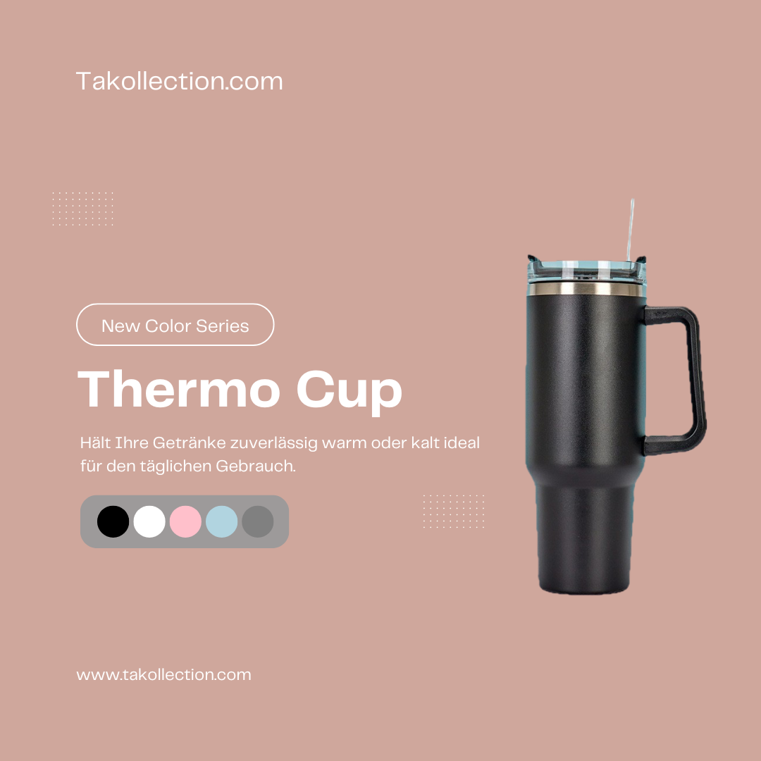 Hochwertiger Thermobecher im Nordic-Stil – 1 Liter
